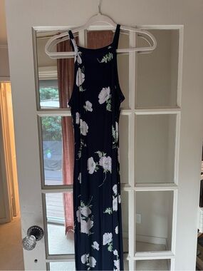 Red Herring Navy Floral Sleeveless Maxi Dress
